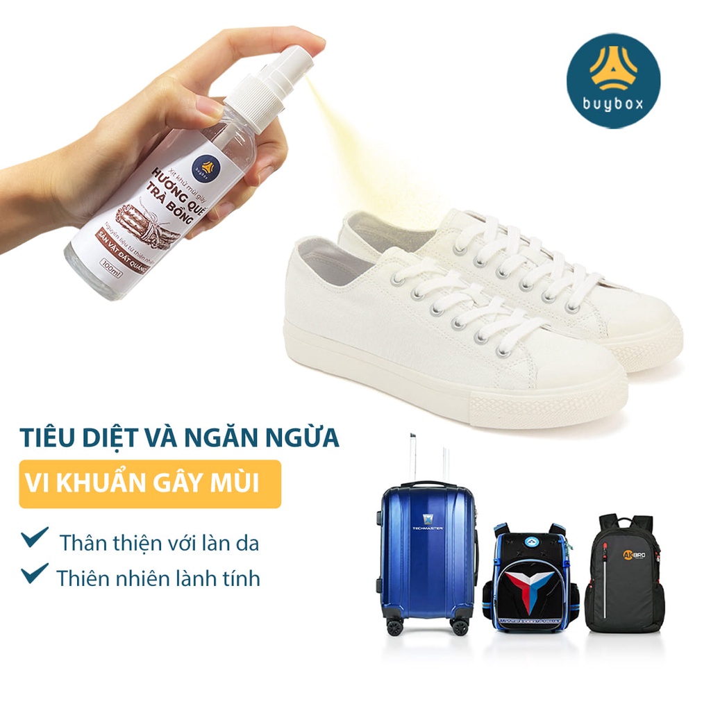 Xịt khử mùi giày dép hương quế trà bồng nguyên liệu tự nhiên,giúp ngăn ngừa vi khuẩn - buybox - BBPK236
