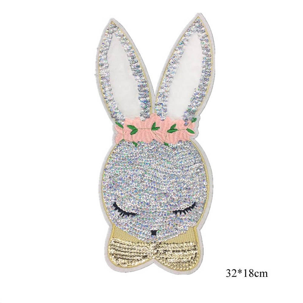 Sticker Ủi Thêu Hình Thỏ Hoạt Hình