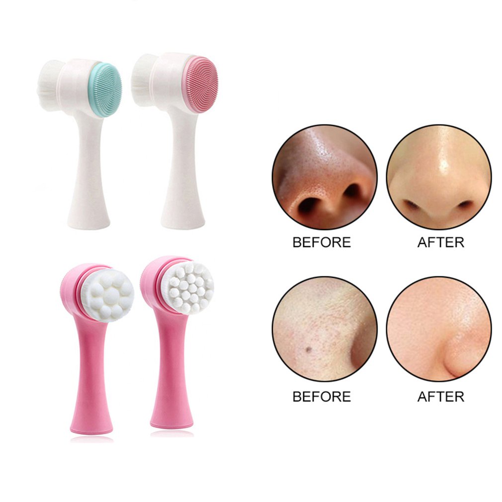 Bàn Chải Rửa Mặt 3D Bằng Silicon Mềm Mại Làm Sạch Sâu Lỗ Chân Lông
