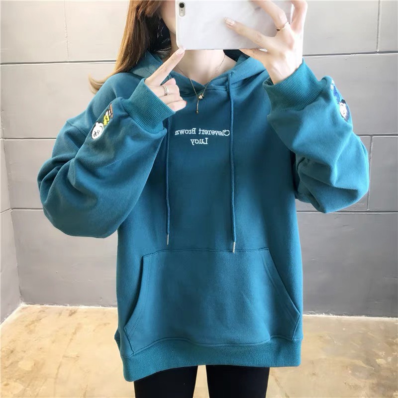 Áo nỉ hoodie thêu cậu bé mũ 2 lớp (6LN-00)