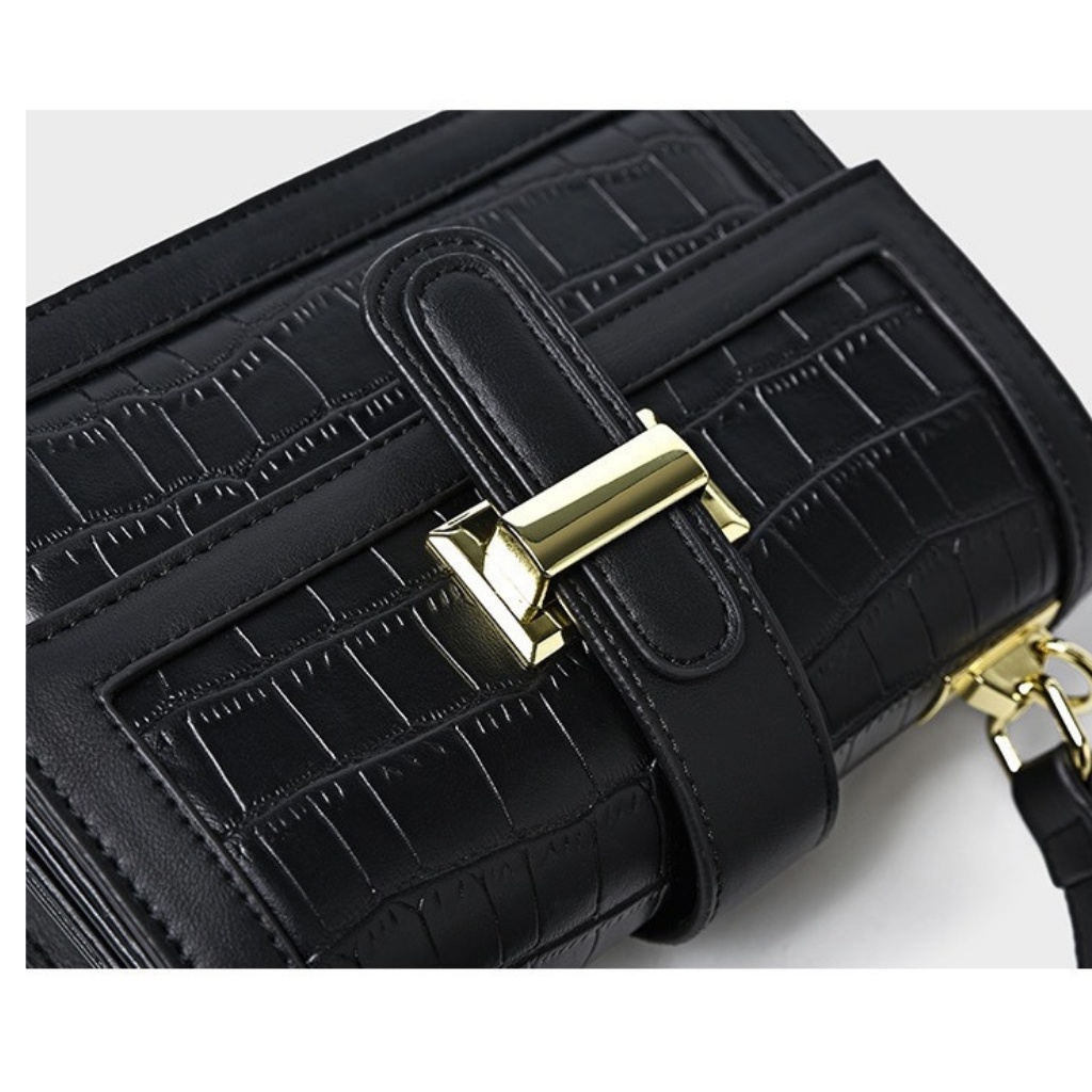 Túi xách nữ, túi xách công sở đeo chéo nữ da sần khoá vàng tiện lợi và thời trang - TXN005