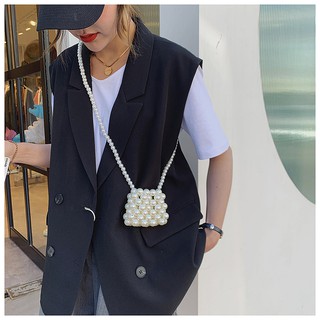 💎𝐀𝐌𝐎𝐑𝐌𝐈𝐎💎 | Beaded Bag - Túi Xách Mini Đính Ngọc Trai Phong Cách Retro Dành Cho Nữ