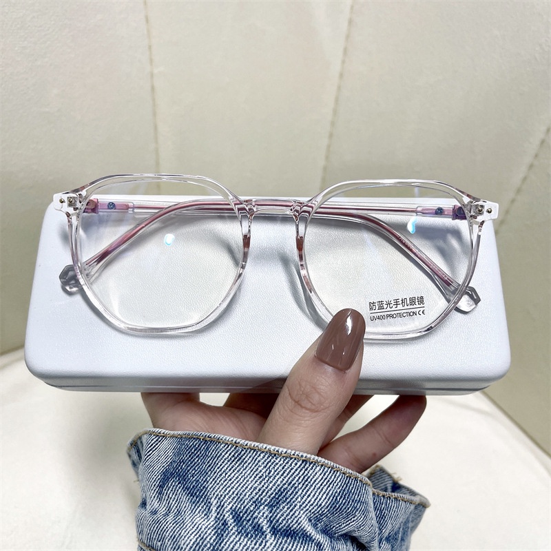 Mắt Kính Gọng Vuông Trong Suốt Siêu Nhẹ Chống Ánh Sáng Xanh TR90 Thời Trang Cao Cấp