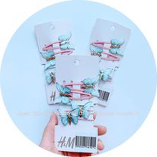Set 2 kẹp tóc + 2 buộc tóc bé gái