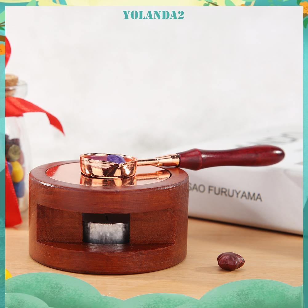 Muỗng múc sáp nóng chảy bằng gỗ phong cách retro