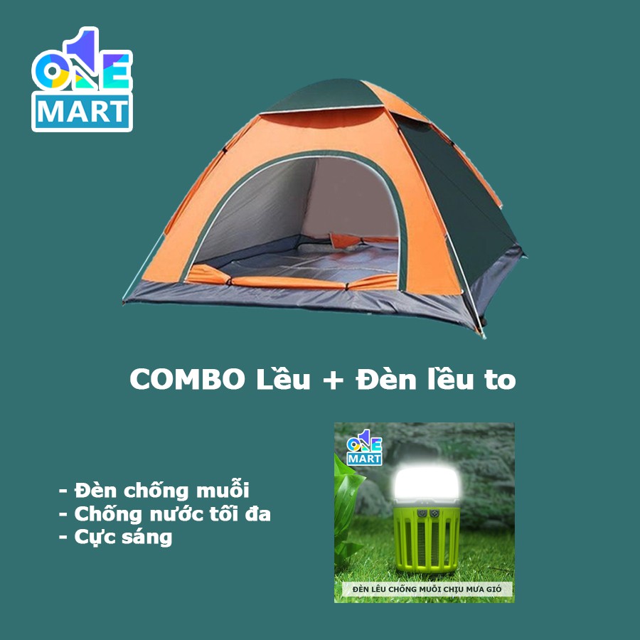 Lều cắm trại lều phượt tự bung Onemart gấp gọn dễ dàng, chống nước lều dã ngoại 3-5 người