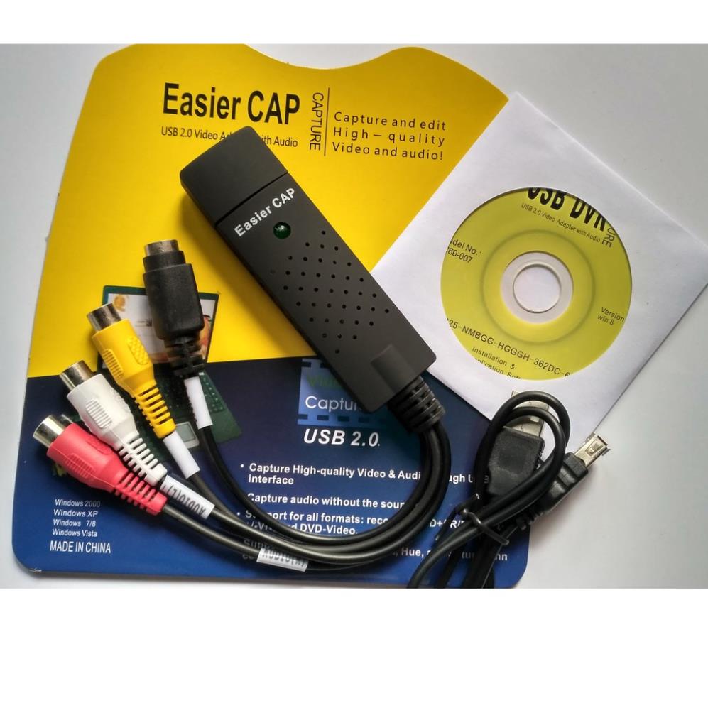 Cáp Ghi Hình - Cáp USB Easycap 2.0 Ghi Video Từ Camera, Tivi Vào Máy Tính .Offical Store