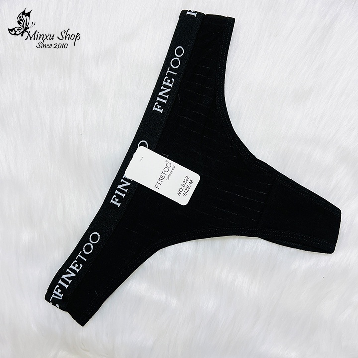 Quần lọt khe chất cotton mềm đẹp phối viền chữ cá tính, quần lót nữ sexy cám dỗ mặc thoáng không bị hằn Minxu Shop 6222