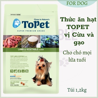 Thức ăn cho chó TOPET vị cừu gạo cho mọi lứa tuổi 1,2kg