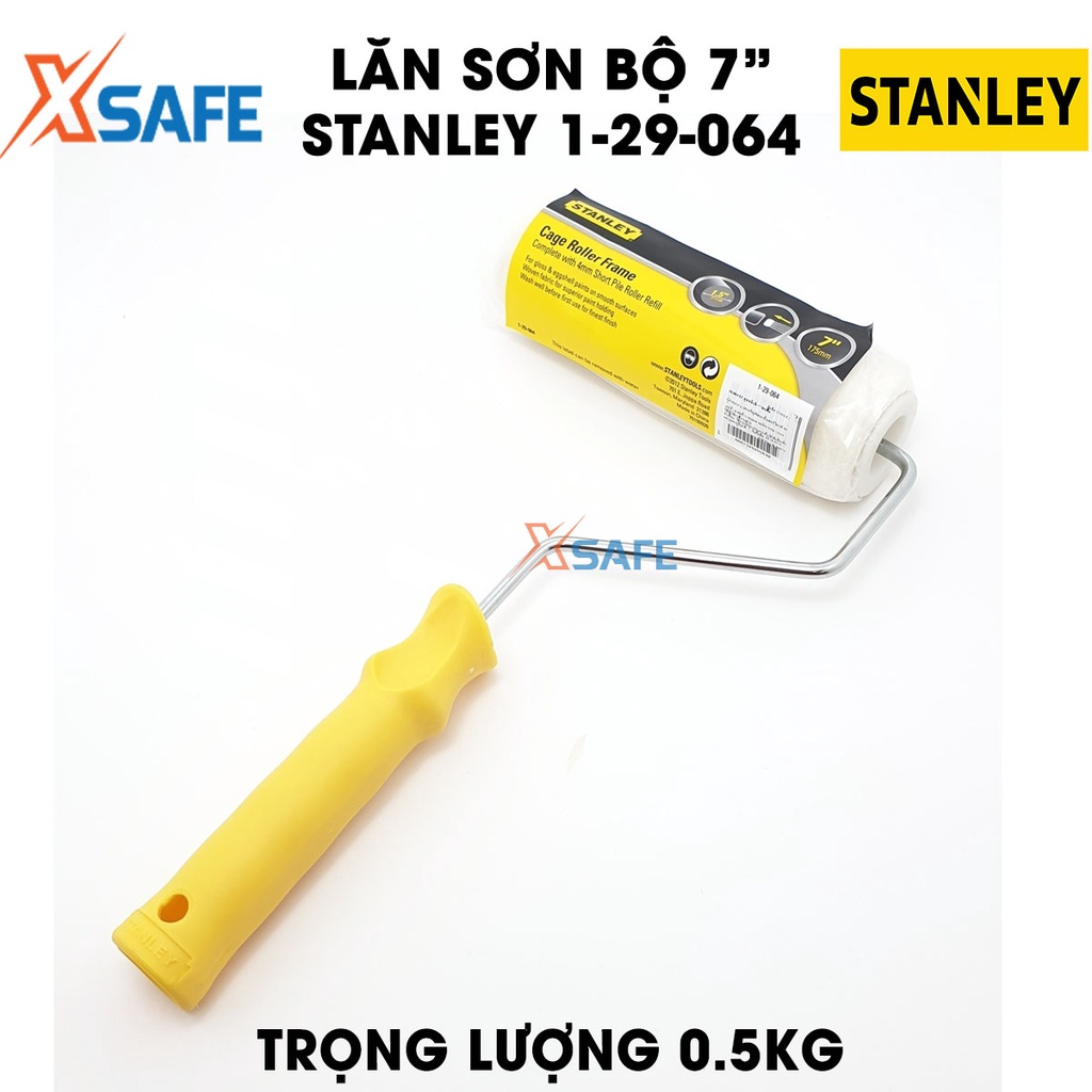 Lăn sơn bộ 7 inch STANLEY 1-29-064 đường kính bông lăn 37mm Lăn sơn Stanley bông lăn mềm mịn, khung lăn chắc chắn