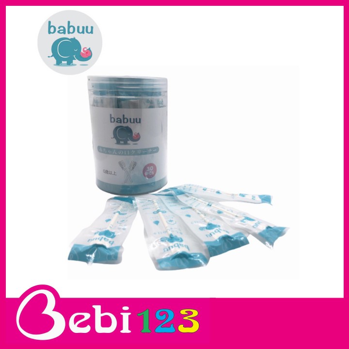 Hộp 30 gạc rơ lưỡi Baby Babuu Nhật Bản cho bé