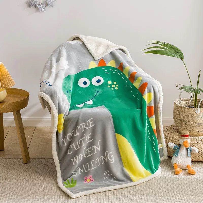 Chăn Lông Cừu Cho Bé - Mền Cho Bé Nhiều Hình Ngộ Nghĩnh 1m x 1m4