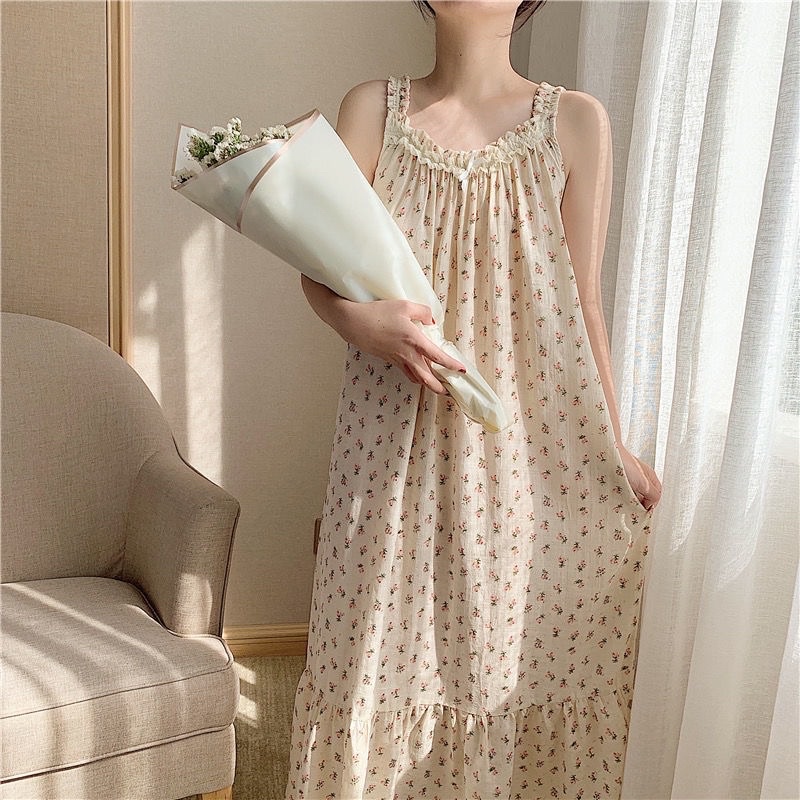 [Hàng có sẵn ] Váy ngủ 2 dây hoạ tiết hoa nhí 2021 | BigBuy360 - bigbuy360.vn