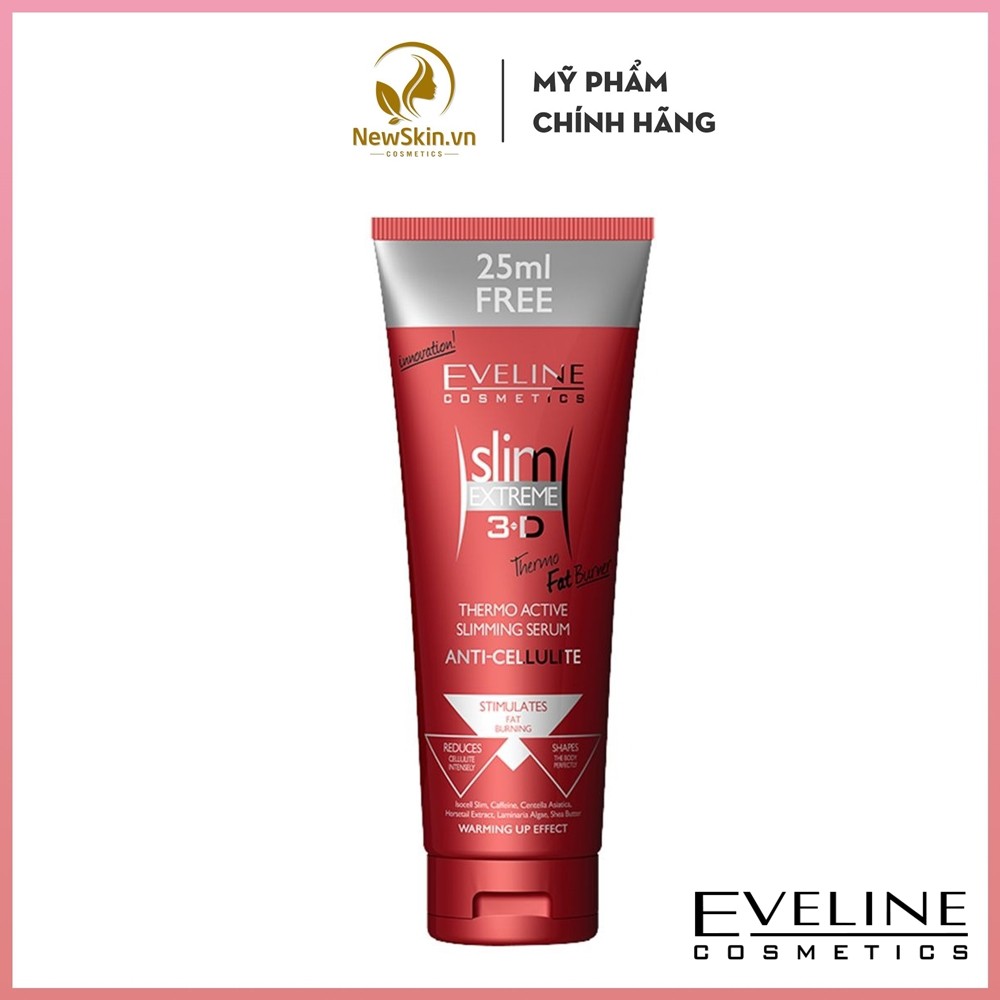 Tinh Chất Đốt Cháy Mỡ Tích Tụ Eveline Slim Extreme 3D Thermo Active Slimming Serum 250ml