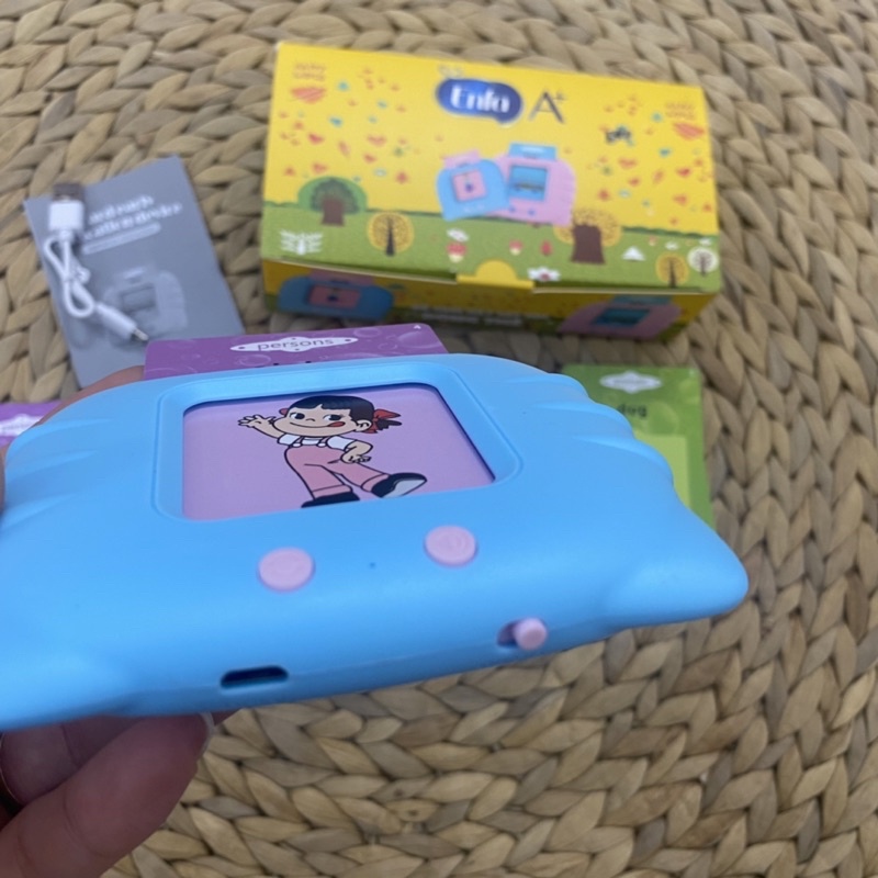 Đồ chơi máy dạy học dùng thẻ , máy đọc thẻ Tiếng Anh  màu xanh và màu hồng