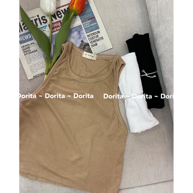 Áo ba lỗ thun gân croptop, Áo ba lỗ hàng đẹp - Dorita Boutique