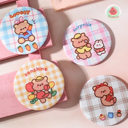 Gương mini cầm tay hàn quốc 1k siêu cute 7cm - Pee