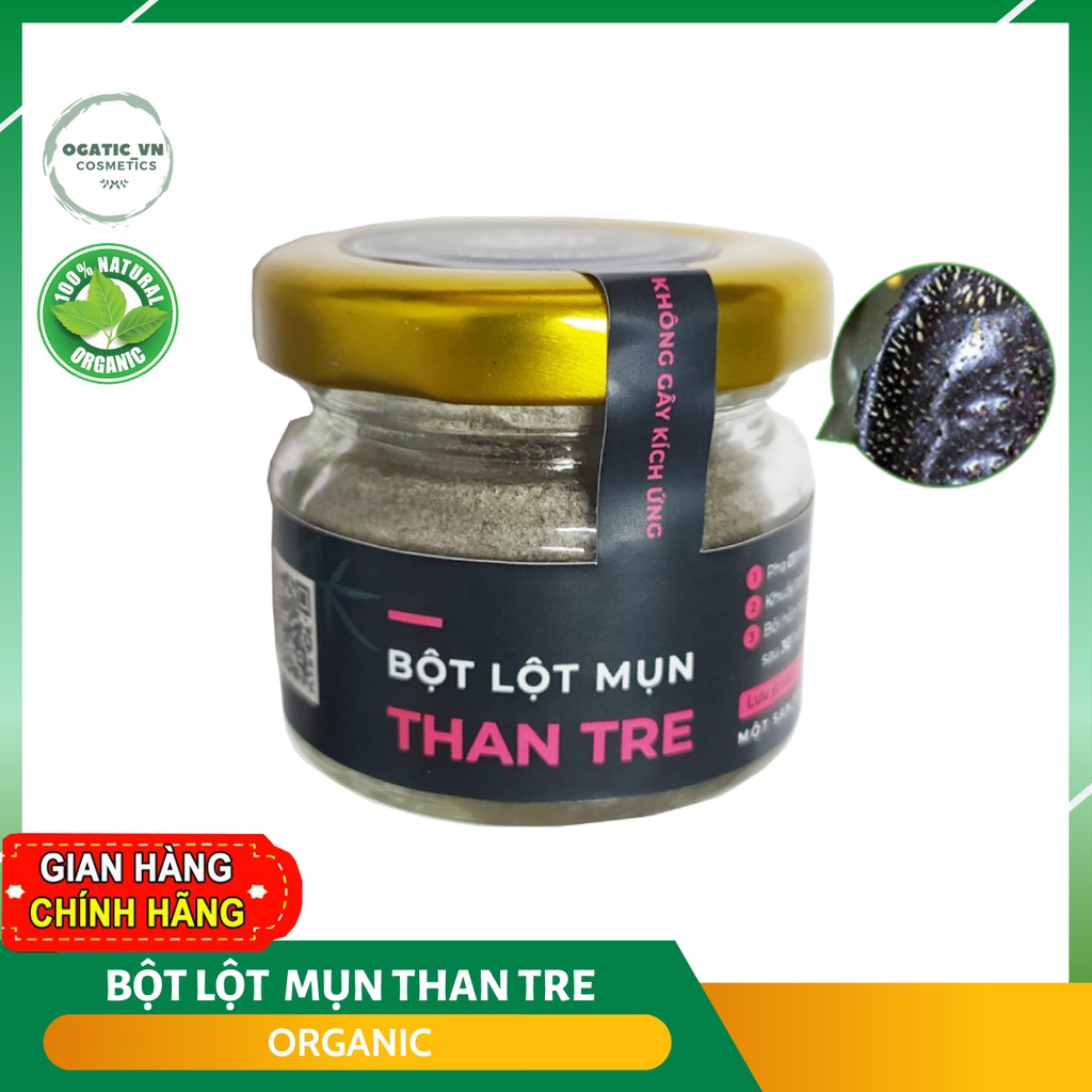 Bột lột mụn than tre hoạt tính Organic - Handmade - LM006