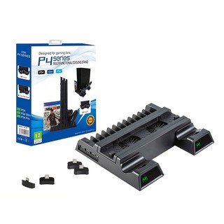 Đế đứng tản nhiệt sạc tay cầm khe đựng đĩa cho ps4 pro/slim/fat