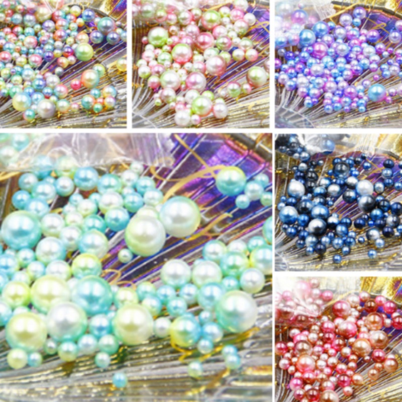 Ngọc trai nhân tạo màu gradient chuyên dụng để trang trí khi đúc epoxy resin làm đồ thủ công