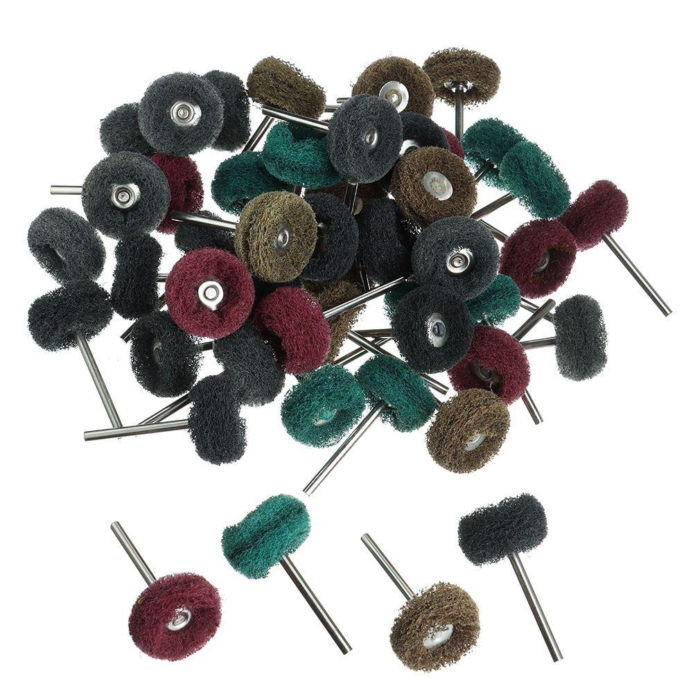 Set 10 Đĩa Mài Đánh Bóng Mini Bằng Nylon Đầu 3mm Nhiều Màu Sắc