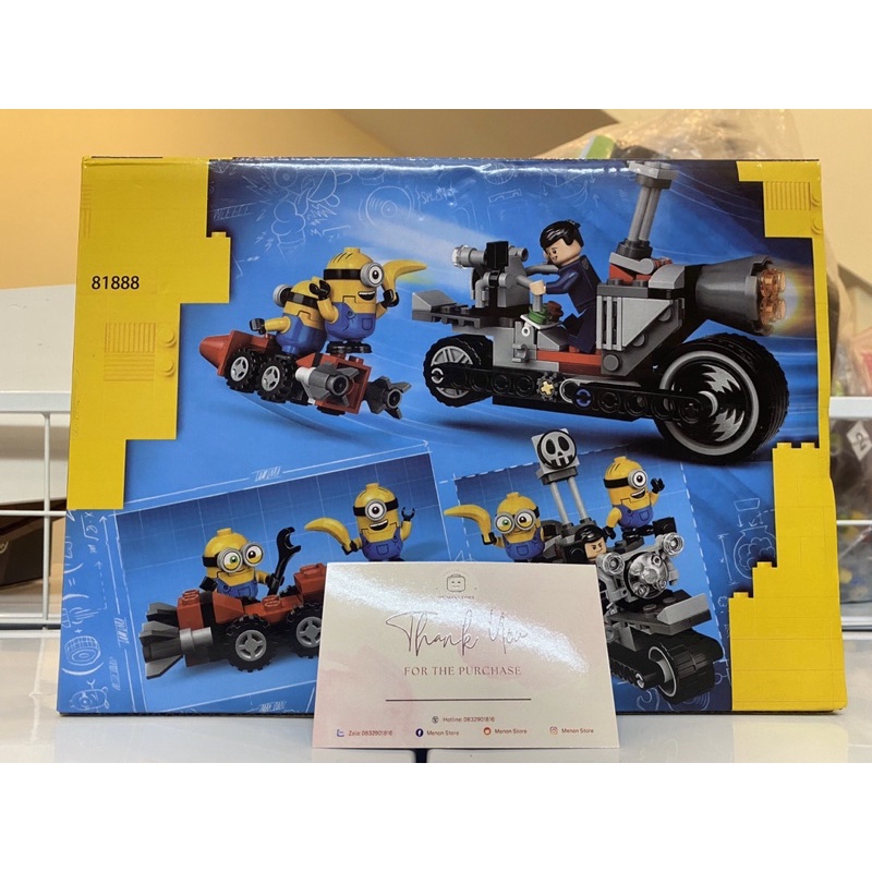 Đồ chơi lắp ráp 81888 75549 Minions Cuộc Truy Đuổi Tốc Độ Minion