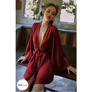 Áo choàng lẻ kèm đai eo 4 màu