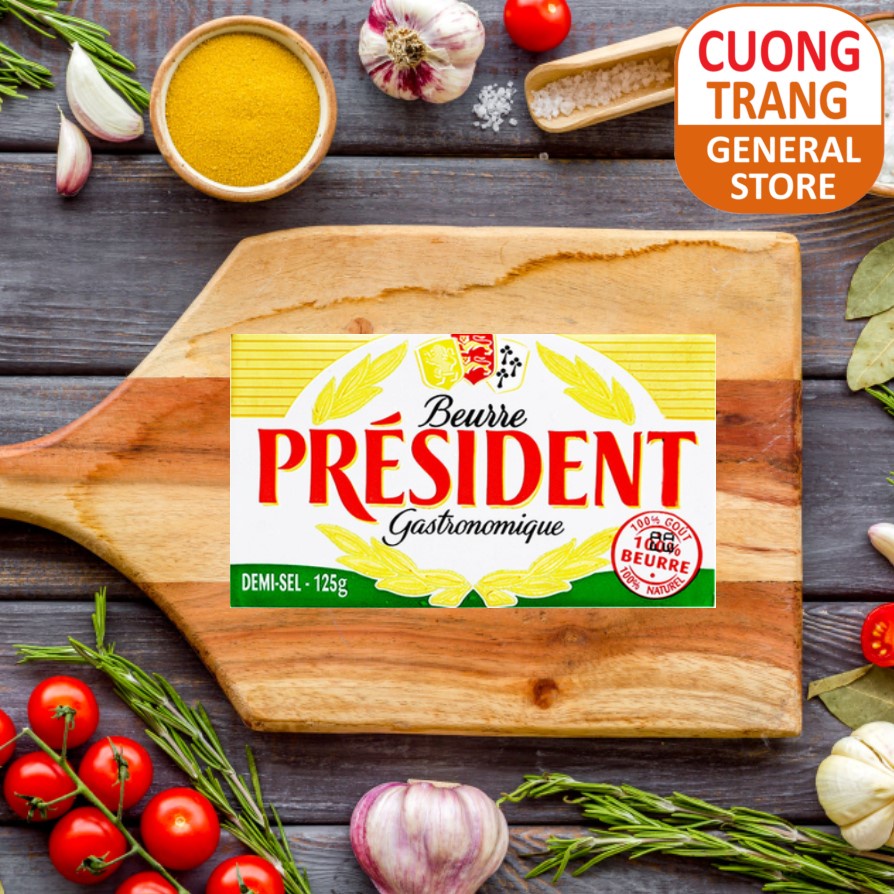 Bơ mặn President nhập khẩu Pháp 125g