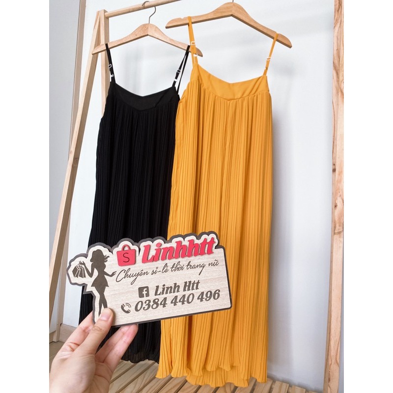 Đầm maxi 2 dây dập ly sang chảnh đầm cổ V dáng dài form rộng đầm bầu dáng suông free | BigBuy360 - bigbuy360.vn