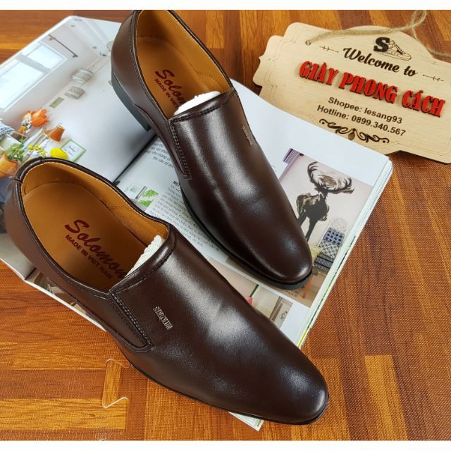 NGUỒN CUNG BÁN BUÔN SỈ Giày tây nam công sở trơn nâu - GN12 | BigBuy360 - bigbuy360.vn