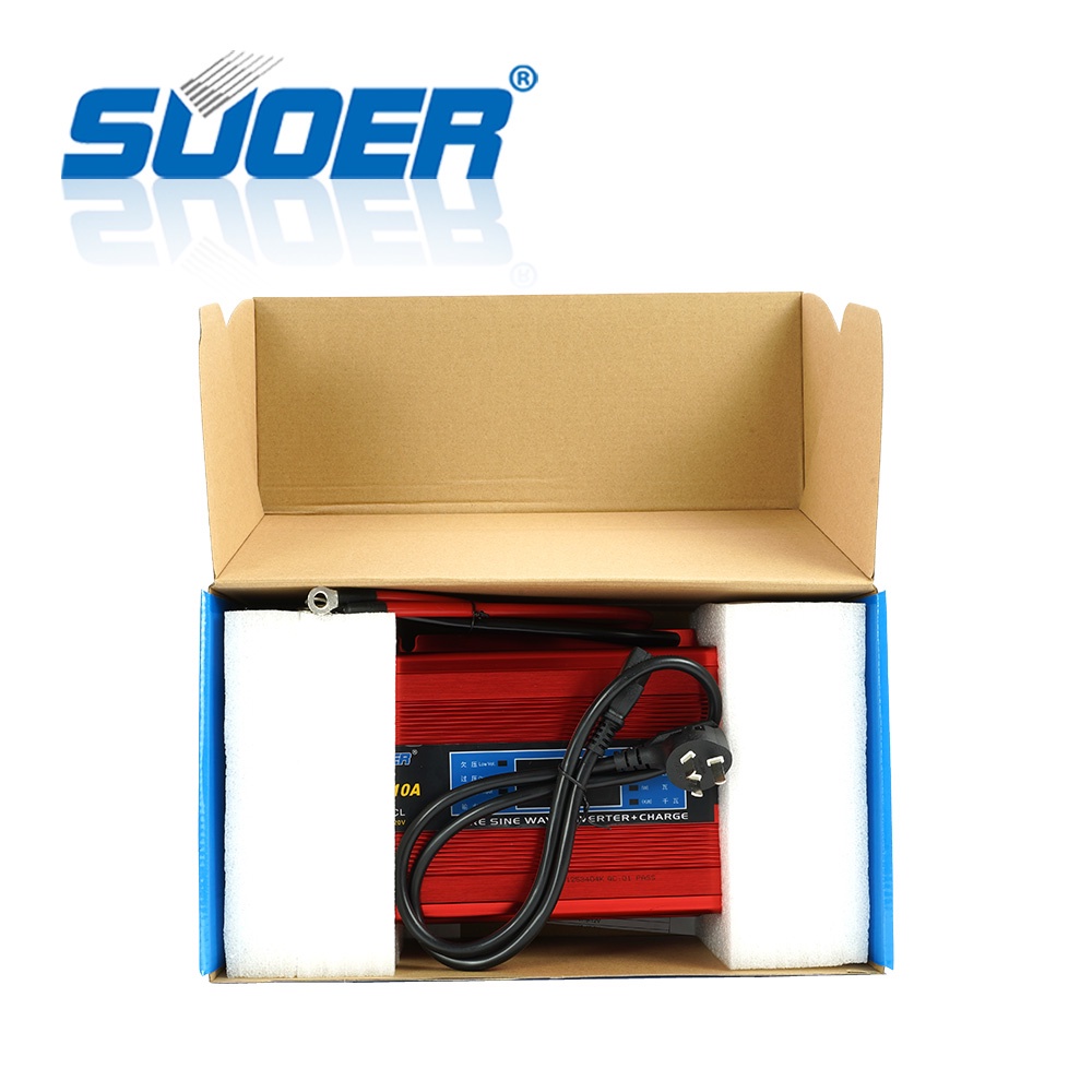 Bộ đổi điện Inverter Suoer 12v sang 220v sine chuẩn 1000W Đúng Công Suất FPC-1000CL Tích hợp sạc Điện lưới