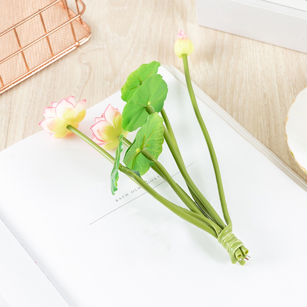 Nhánh Hoa Sen Giả Bằng Lụa 25g Dùng Trang Trí