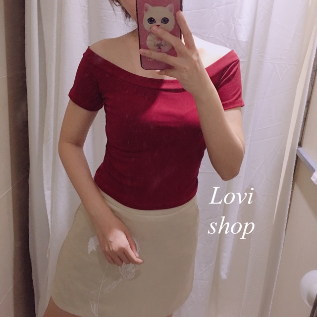 Crop bẹt vai borip