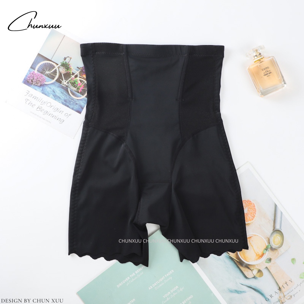 Quần lót nữ cạp cao gen bụng vải su lạnh phối ren lưới có thanh nẹp định hình chống cuộn cao cấp ChunXuu GB18