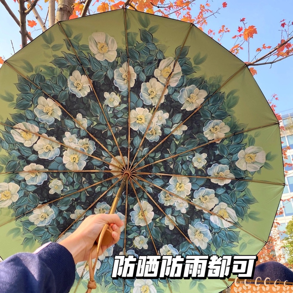 Dù Che Nắng/Mưa 16 Xương Gấp Gọn Tiện Dụng