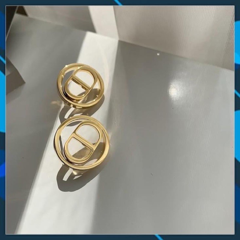 [ Rẻ vô địch ] Bông tai CD sang chảnh không bay màu