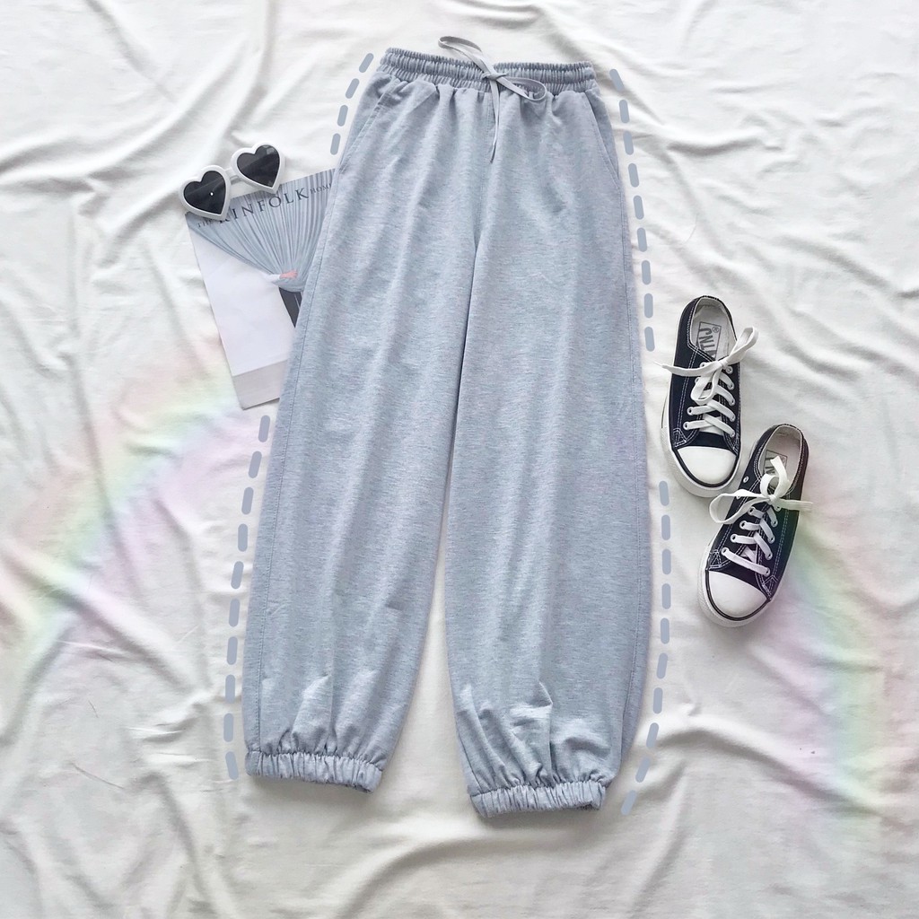 Quần thun jogger dài form unisex cho cả nam và nữ chất da cá mềm mịn