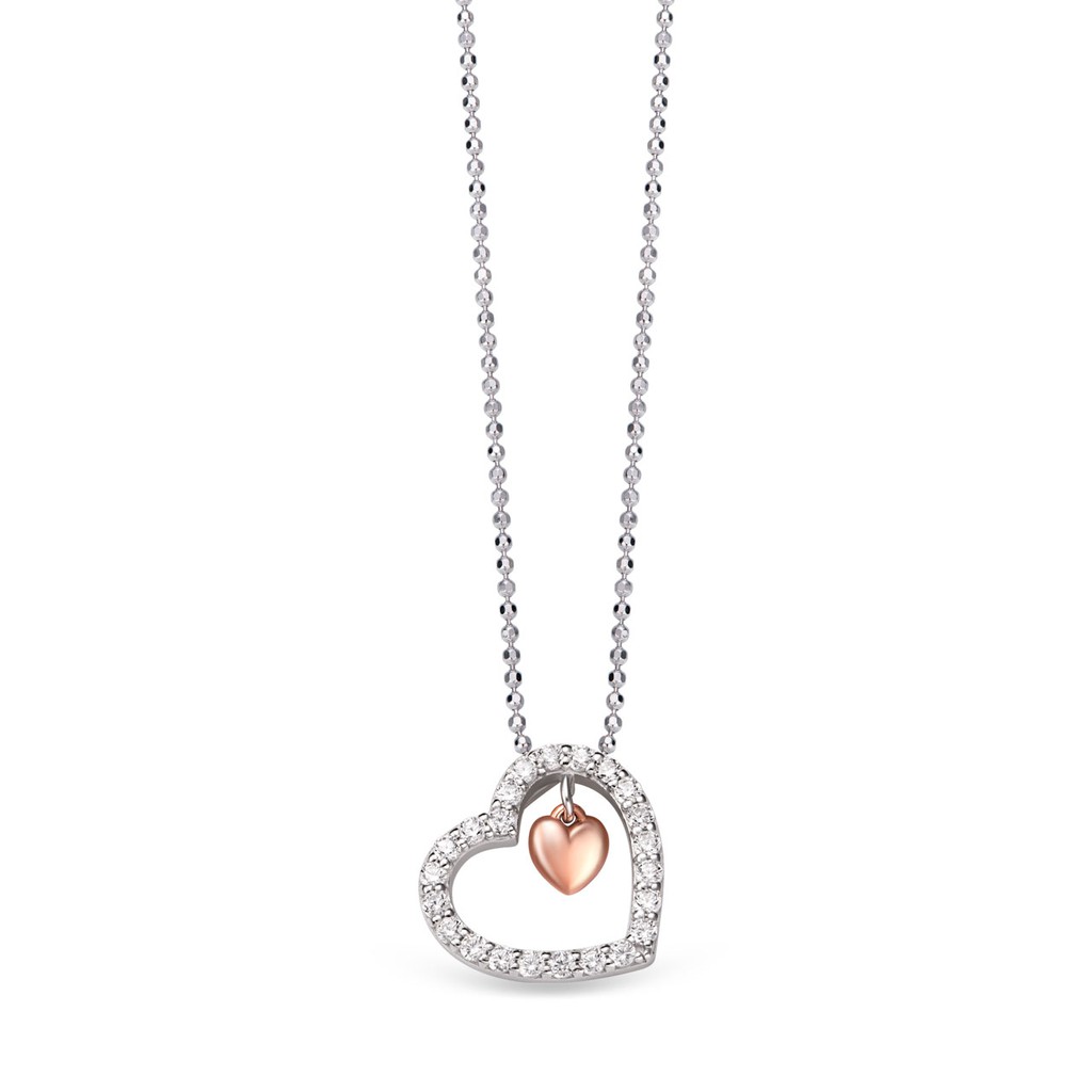 Mặt dây chuyền bạc đính đá PNJSilver Friendzone Breaker hình trái tim XM00H000007