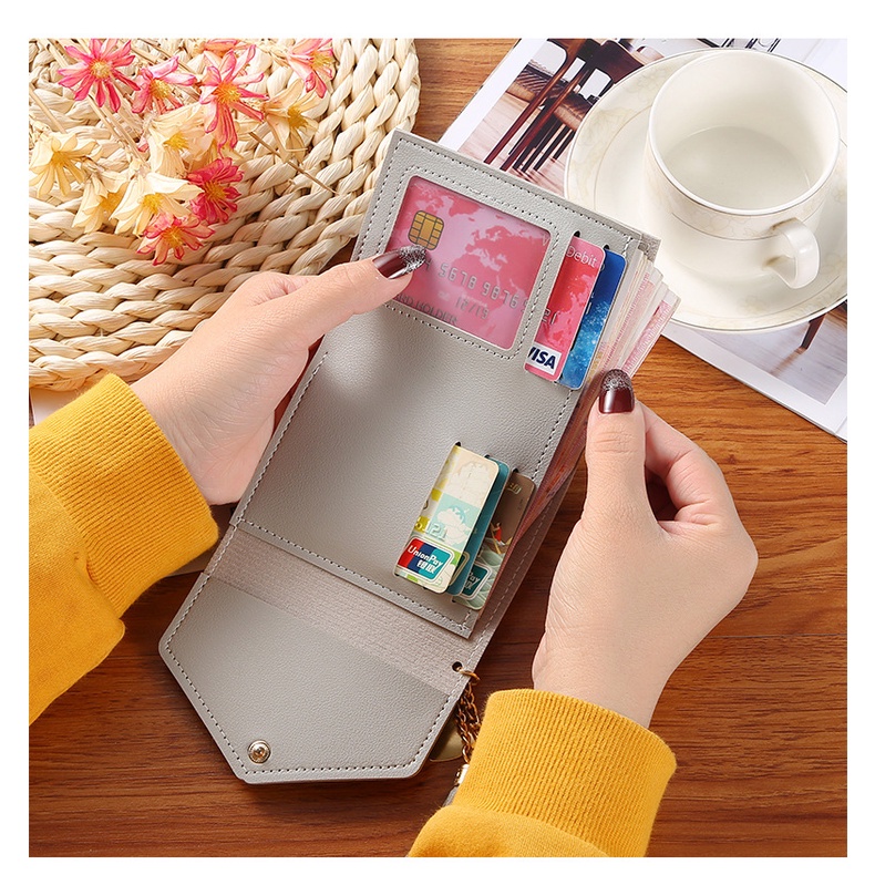 Ví nữ mini nhỏ gọn bỏ túi cute dễ thương đựng tiền nhiều ngăn thời trang Hàn Quốc đẹp giá rẻ LUKADO VN01