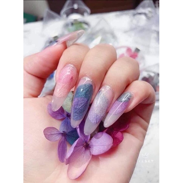 Hoa khô lụa cánh to làm nail-Phụ kiện trang trí nail