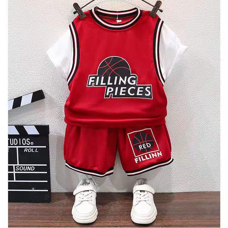 Bộ Quần Áo Thể Thao Bóng Rổ Tay Ngắn Chất Vải Nhanh Khô Thời Trang Mùa Hè Cho Bé Trai Và Gái