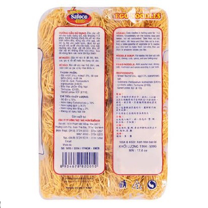 MÌ TRỨNG SAFOCO SỢI LỚN 500g - đồ ăn vặt Sài Gòn, thơm ngon đậm vị- Hỏa tốc TPHCM - ViXi Food