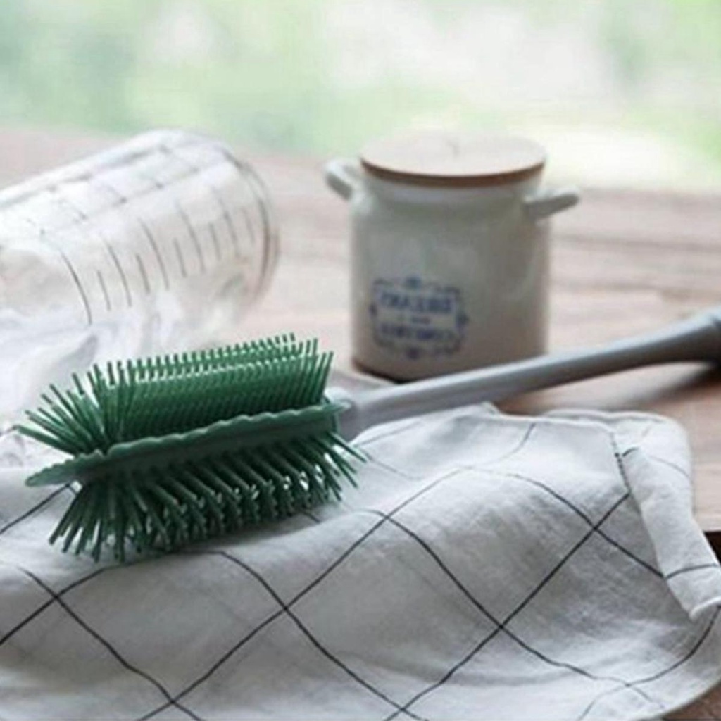 Cọ Silicone Cán Dài Vệ Sinh Bình Nước Đa Năng Tiện Dụng