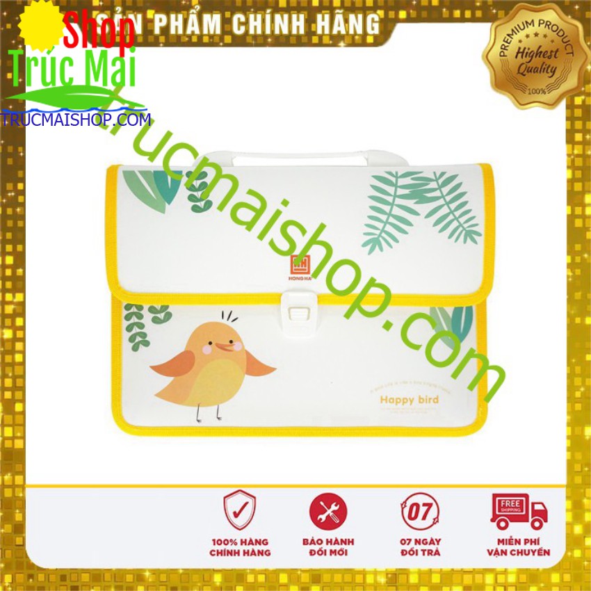 cặp học thêm cặp học hè Cặp học thêm Hồng Hà Happy Bird 3858 - giao màu ngẫu nhiên