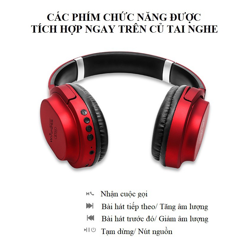 Tai Nghe Chống Ồn ❤️FREESHIP❤️ Tai Nghe Chụp Tai Không Dây Âm Thanh Sống Động - Tai Nghe ST50 Êm Ái Cho Người Dùng