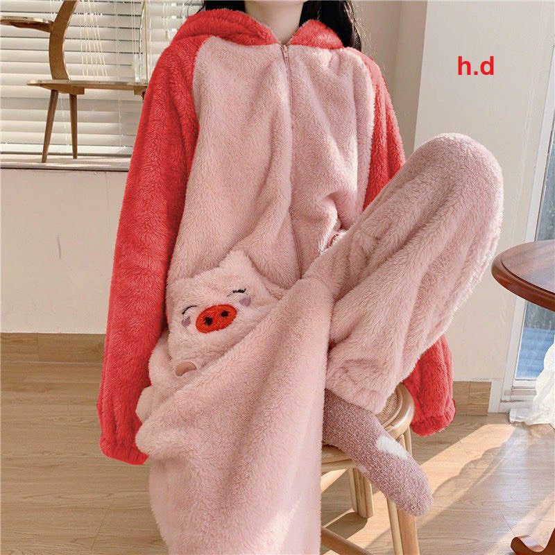 [RẺ VÔ ĐỊCH] Bộ Đồ Ngủ Mùa Đông Lông Cừu Giữ Nhiệt Tốt, Nhung Bông Mềm Mịn ( Kèm Ảnh Thật)
