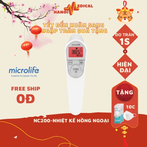 NHIỆT KẾ ĐIỆN TỬ HỒNG NGOẠI Microlife NC200 đo 1 giây BH 2 NĂM 1 ĐỔI 1 - CHÍNH HÃNG - An toàn - Tiện lợi