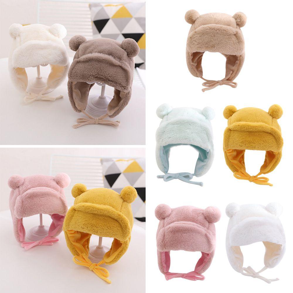 LAYOR1 Mũ Len Lông Cừu Giữ Ấm Thu Đông Dễ Thương