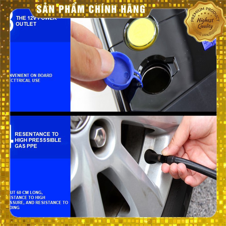 Máy bơm lốp ô tô tự ngắt nhãn hiệu Michelin 4398ML-12266. Bảo hành 12 tháng AD