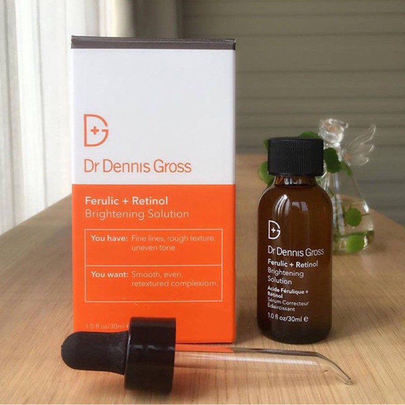 [Bản US] Tinh chất sáng da chống lão hoá Dr. Dennis Gross Skincare Ferulic Acid + Retinol Brightening Solution